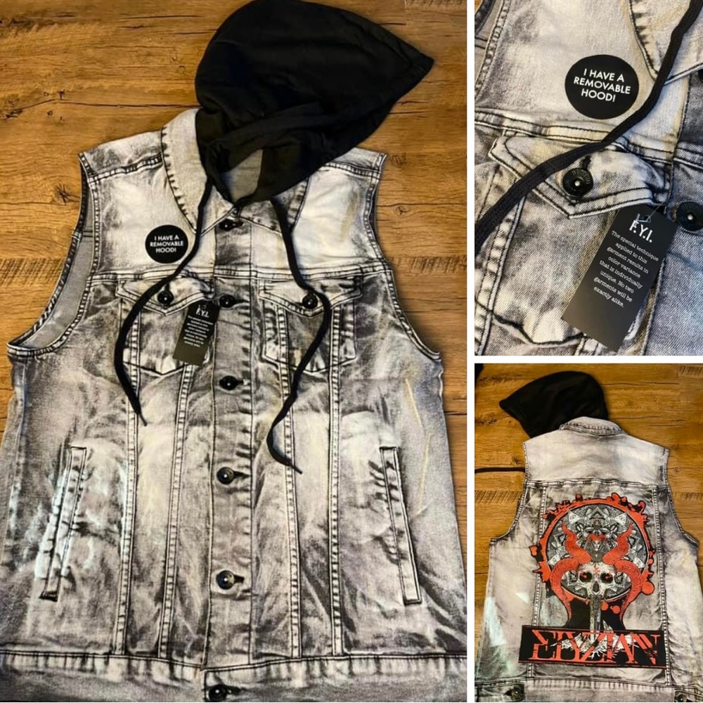 Denim Vest Grey Medium